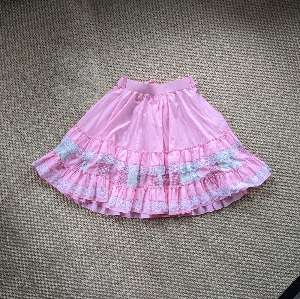 Pastel pink prairie skirt